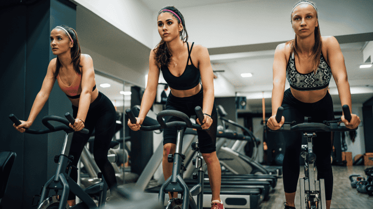 Cardio workout in a gym